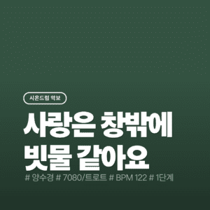 사랑은 창밖에 빗물 같아요 - 양수경